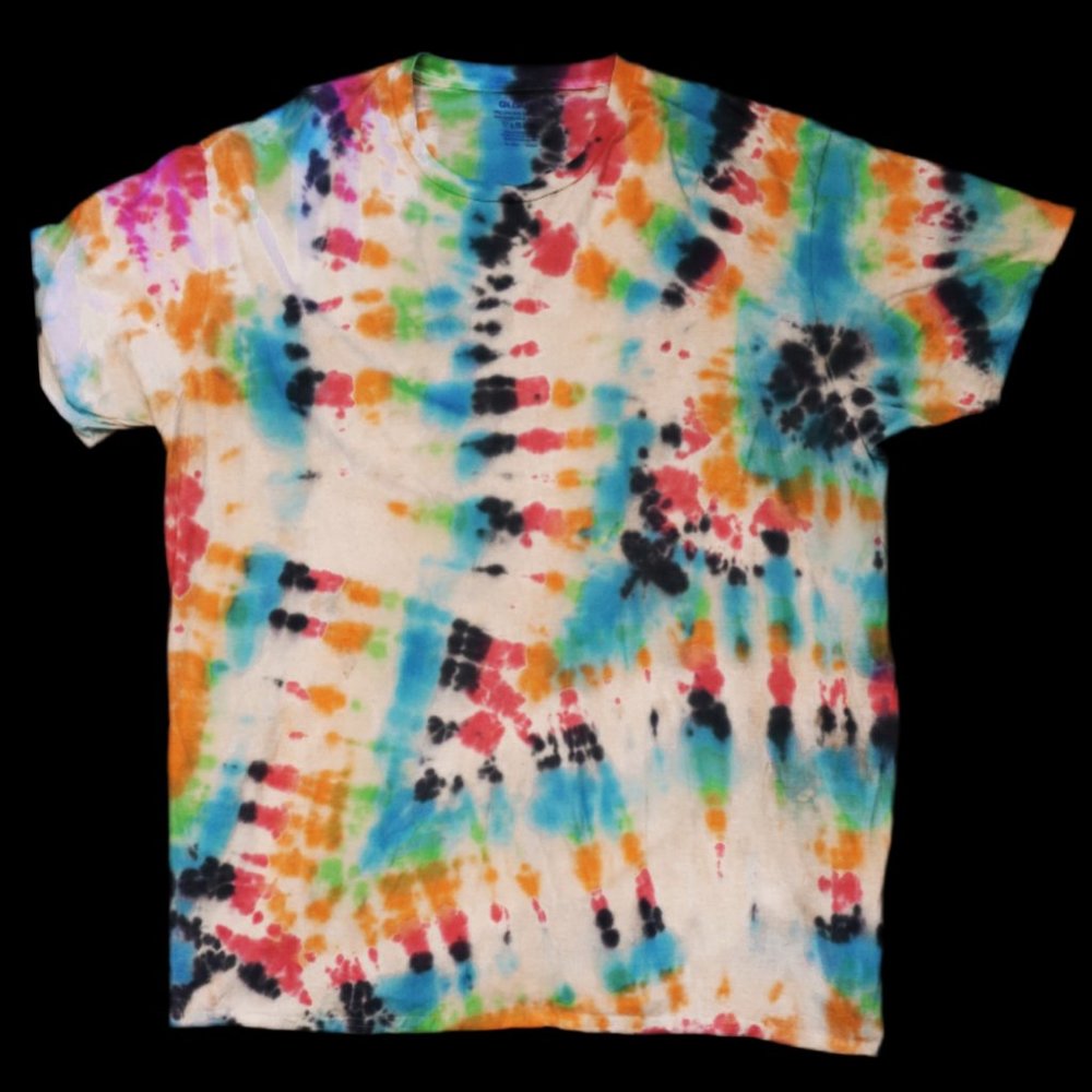 Rainbow Striped Tie Dye Unisex Tee